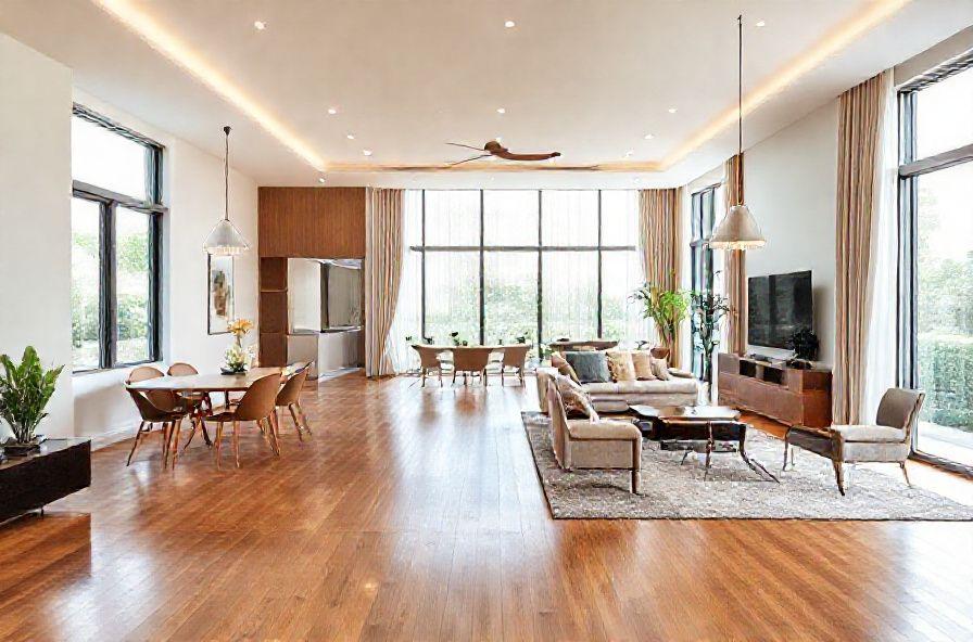 Renovated open-plan living area