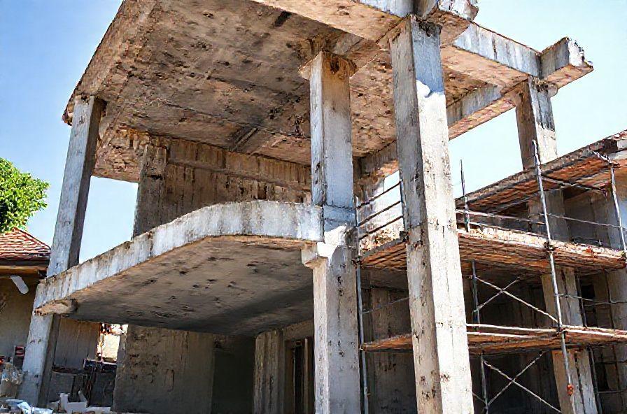 Structural rebuild of a residential extension in progress